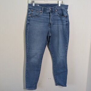 Gap True Skinny Mid Rise Jeans Women 32 14R Medium Indigo Blue Denim